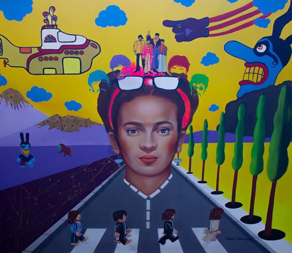 Frida Beatles copia Frida en el Submarino Amarillo - Printed Art