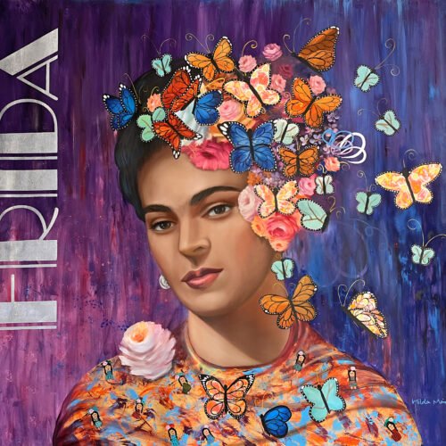 Frida con Mariposas - Printed Art