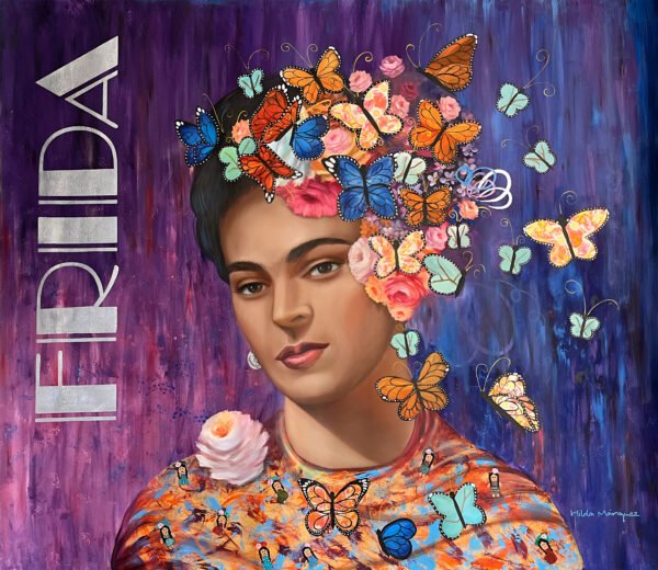 Frida con Mariposas - Printed Art