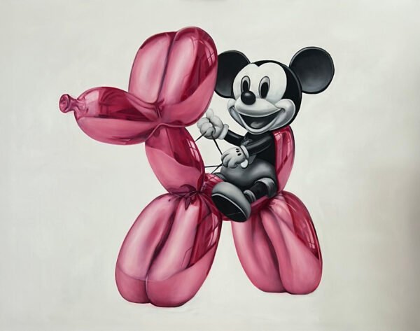 Hilda Globos 2 Mickey Mouse montando globo - Printed Art