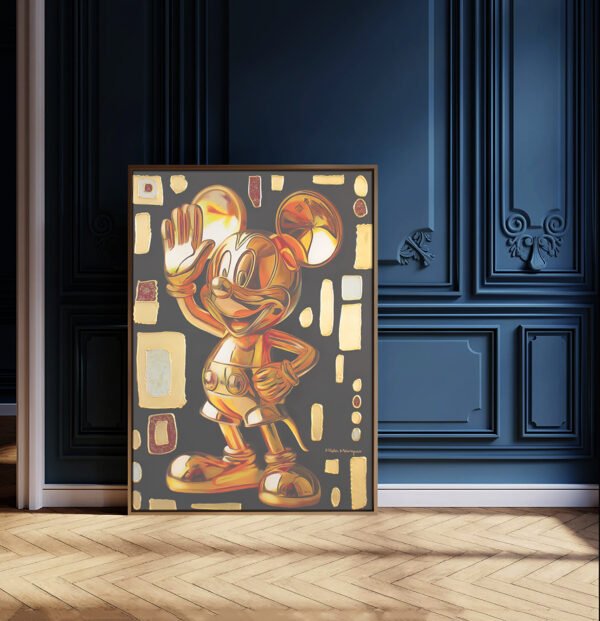 Mickey Mouse Gold- Printed Art