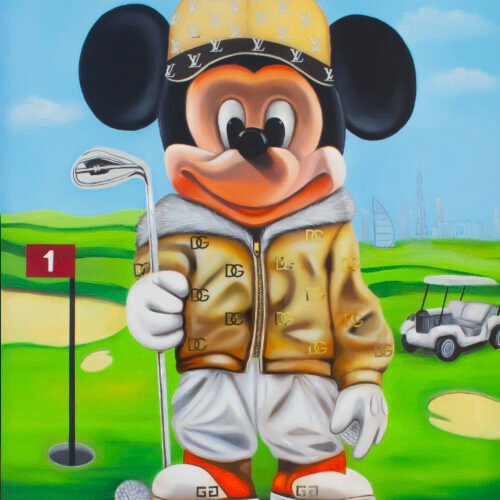 Mickey Mouse Golfista - Printed Art