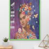 Frida con Mariposas - Printed Art