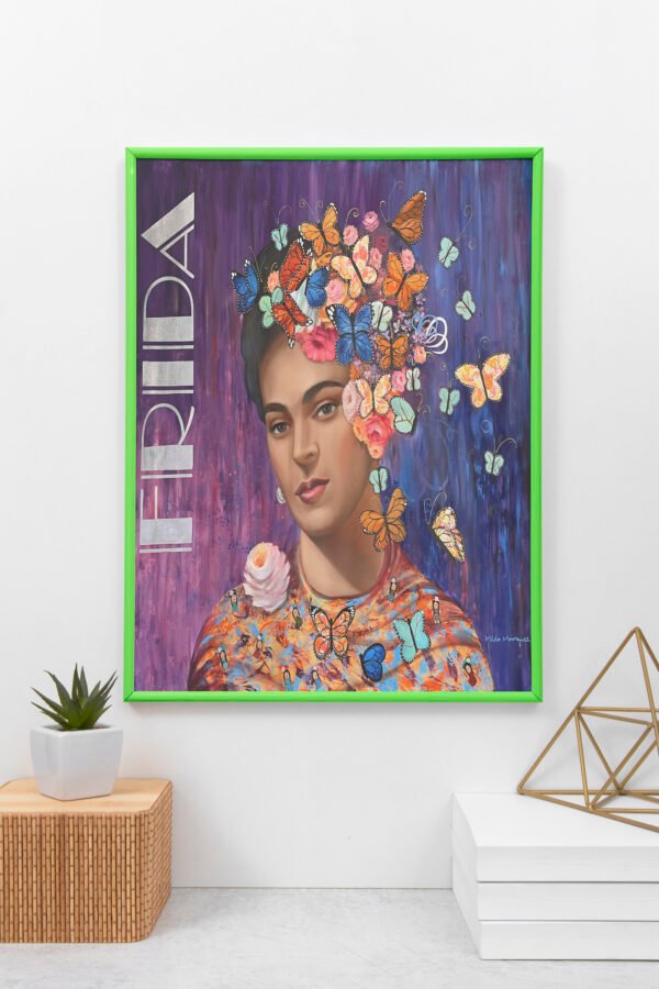 Frida con Mariposas - Printed Art